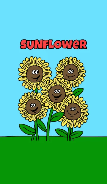 [LINE着せ替え] Smile Sunflower #popの画像1