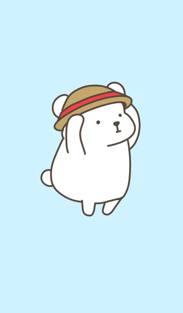 [LINE着せ替え] 海としろくま #popの画像1