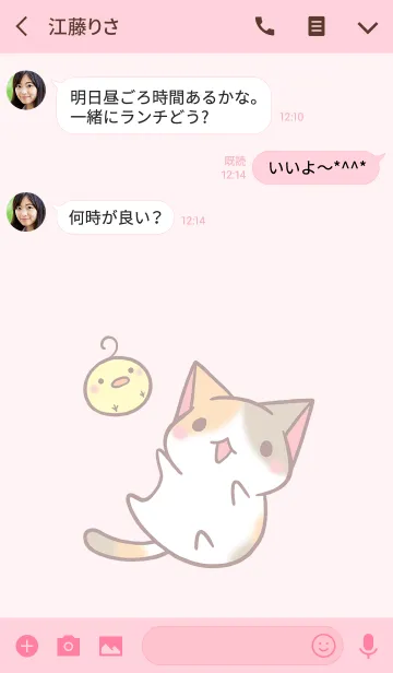 [LINE着せ替え] ねこぽんとひよぽんの画像3