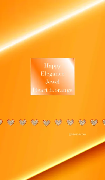 [LINE着せ替え] Happy Elegance Jewel Heart h.orangeの画像1