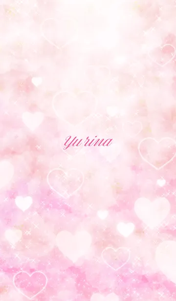 [LINE着せ替え] ゆりな用ハート♥可愛いピンクの画像1