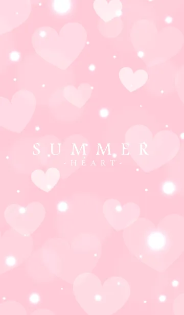 [LINE着せ替え] SUMMER -HEART- LIGHT PINK #freshの画像1