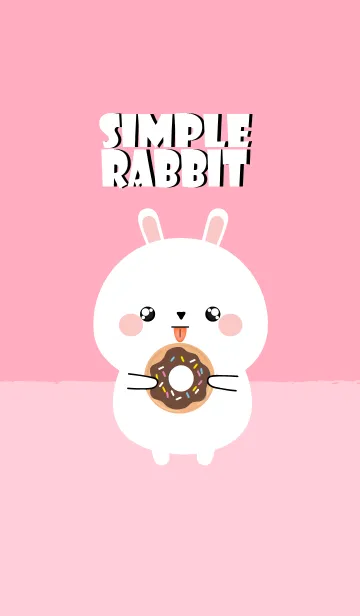 [LINE着せ替え] Simple Cute White Rabbit Theme Ver2 (jp)の画像1