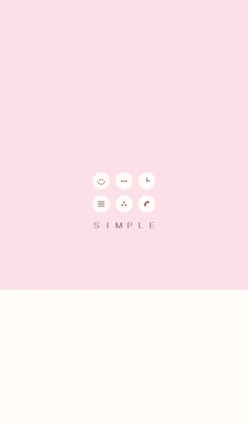 [LINE着せ替え] シンプル（beige pink)V.253の画像1