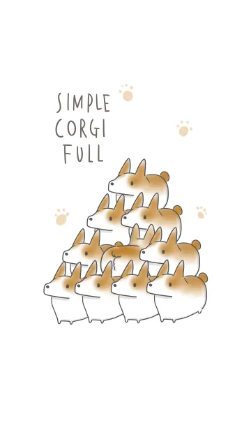 [LINE着せ替え] シンプル コーギー いっぱいの画像1