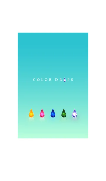 [LINE着せ替え] color drops greenの画像1