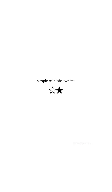 [LINE着せ替え] シンプル ミニ スター ホワイトの画像1