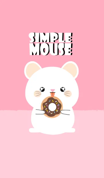 [LINE着せ替え] Simple Cute White Mouse Theme Ver2 (jp)の画像1