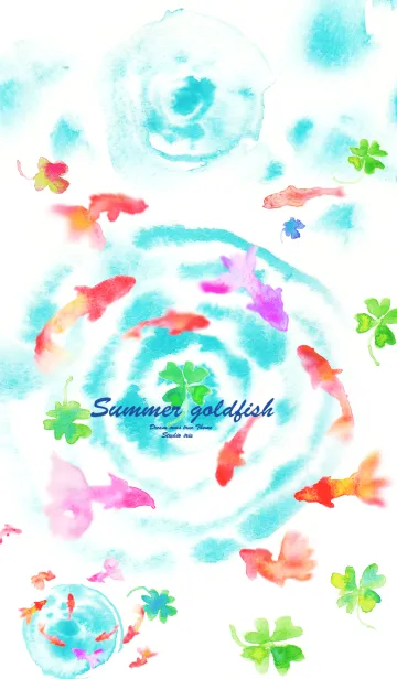 [LINE着せ替え] 風水＊金魚＊Summmer Goldfish#coolの画像1