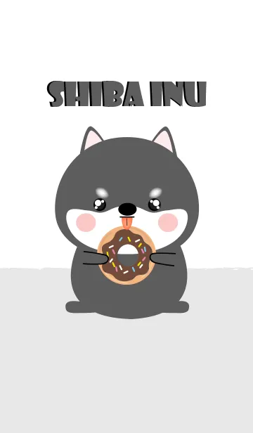 [LINE着せ替え] CuteBlack Shiba Inu Theme Ver2 (jp)の画像1