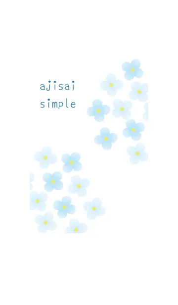 [LINE着せ替え] ajisai simple (Blue ver.) #popの画像1