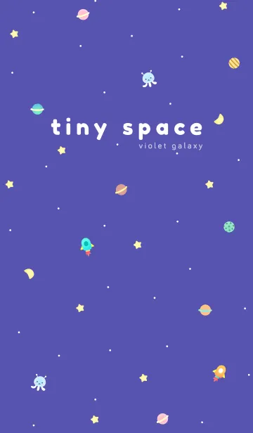 [LINE着せ替え] Tiny Space: Violet Galaxyの画像1