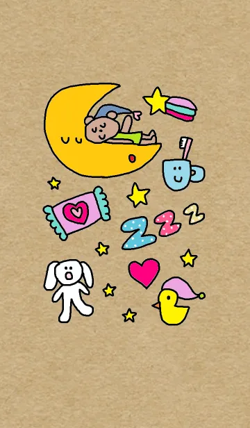 [LINE着せ替え] くまこさん グッドナイトの画像1