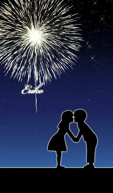 [LINE着せ替え] えりこ用見つめ合う恋人同士の夏#coolの画像1