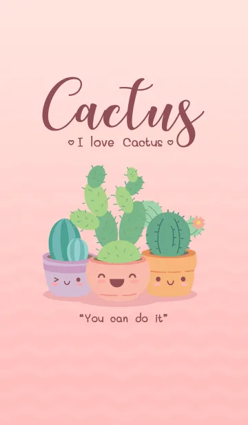[LINE着せ替え] Cactus (Pink)の画像1