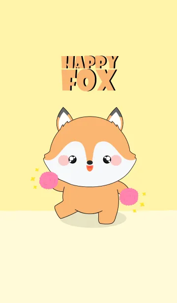 [LINE着せ替え] Happy Fox Theme (jp)の画像1