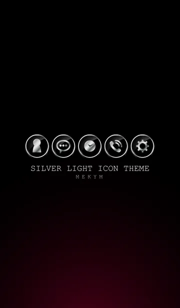 [LINE着せ替え] SILVER LIGHT ICON THEME -Dark Red-の画像1