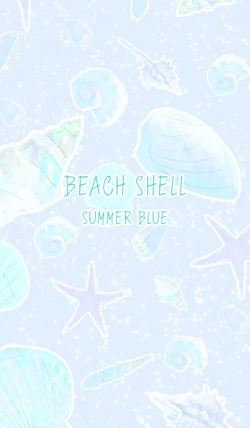 [LINE着せ替え] ビーチ シェル サマー ブルー #popの画像1