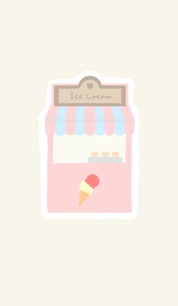 [LINE着せ替え] Ice cream shopの画像1