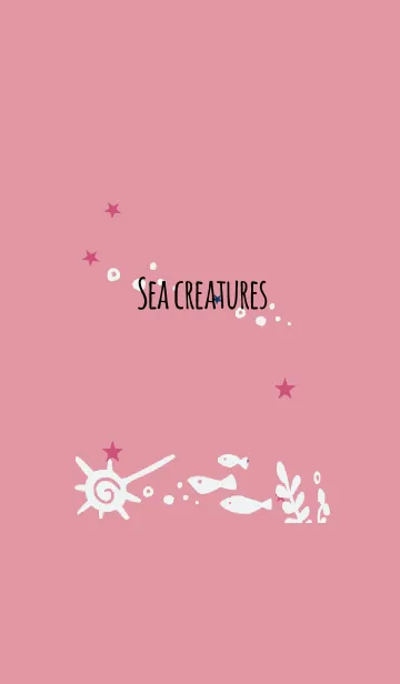 [LINE着せ替え] ピンク / 海の生き物 #popの画像1