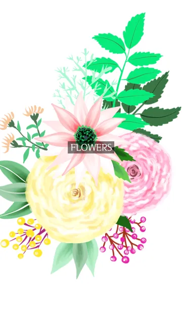 [LINE着せ替え] graphic flowers_001の画像1