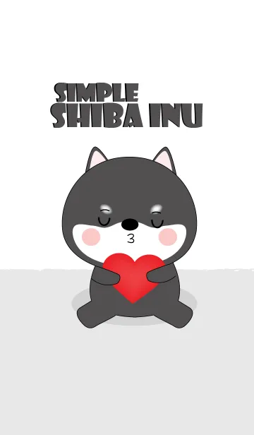 [LINE着せ替え] Black Shiba Inu Dog (jp)の画像1