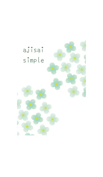 [LINE着せ替え] ajisai simple (Green ver.) #popの画像1