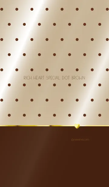 [LINE着せ替え] RICH HEART SPECIAL DOT BROWNの画像1