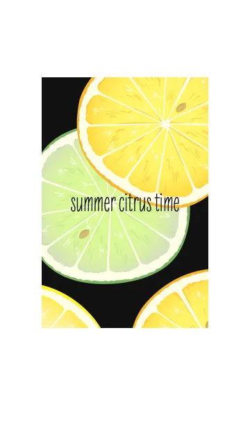 [LINE着せ替え] summer citrus time black #freshの画像1