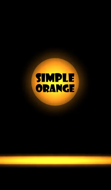 [LINE着せ替え] Simple orange in black theme vr.2 (jp)の画像1