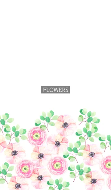 [LINE着せ替え] water color flowers_913の画像1