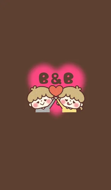 [LINE着せ替え] カップルイニシャル♡着せかえ B＆Bの画像1