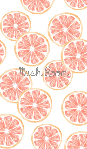 [LINE着せ替え] 水彩ピンクグレープフルーツ mush #freshの画像1