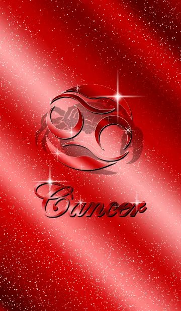 [LINE着せ替え] 十二星座 -蟹座2 Red-の画像1