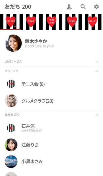 [LINE着せ替え] 夏はやっぱりボーダー柄！#popの画像2