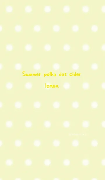 [LINE着せ替え] 夏 水玉 サイダー レモンの画像1