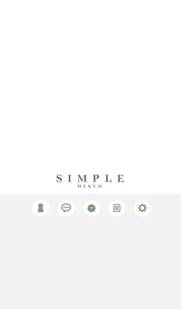 [LINE着せ替え] NATURAL SIMPLE ICON WHITE 16 -MEKYM-の画像1