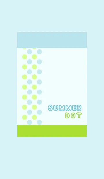 [LINE着せ替え] SUMMER DOT*blue ＆ green#popの画像1