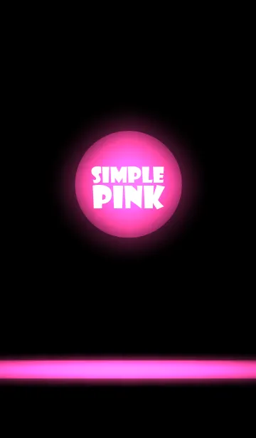 [LINE着せ替え] Simple pink in black theme v.2 (jp)の画像1