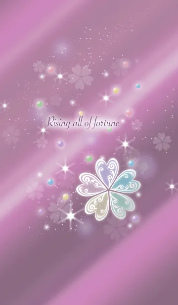 [LINE着せ替え] 全運気UPの5色ストーンと5つ葉クローバーの画像1