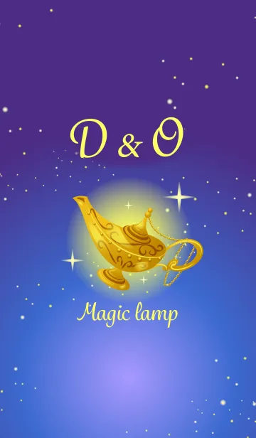 [LINE着せ替え] 【D＆O】イニシャル 魔法のランプで運気UP！の画像1