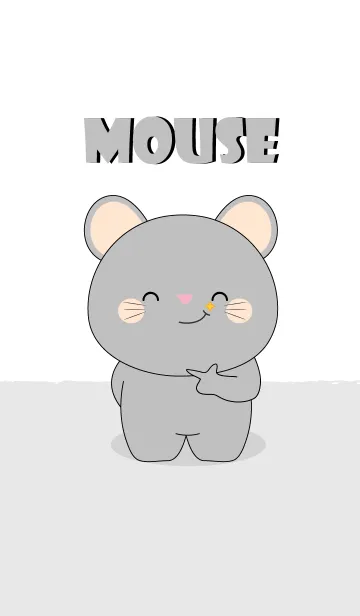 [LINE着せ替え] I Love Cute Gray Mouse Theme (jp)の画像1