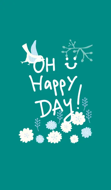 [LINE着せ替え] 北欧風お花4-スマイル17-の画像1