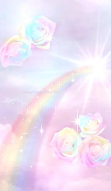 [LINE着せ替え] 運気アップ♡Rainbow Rose ＆ Rainbowの画像1