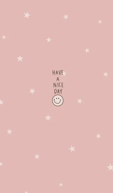 [LINE着せ替え] ピンクベージュと星。良い日を！の画像1