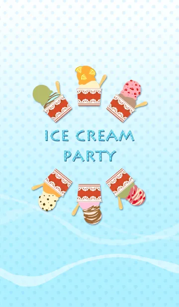 [LINE着せ替え] アイスクリーム パーティー #popの画像1