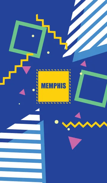 [LINE着せ替え] Memphis Flat (Dark Blue)の画像1