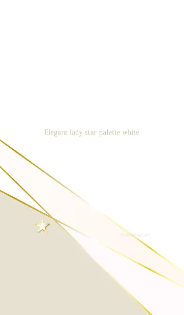 [LINE着せ替え] Elegant lady star palette whiteの画像1