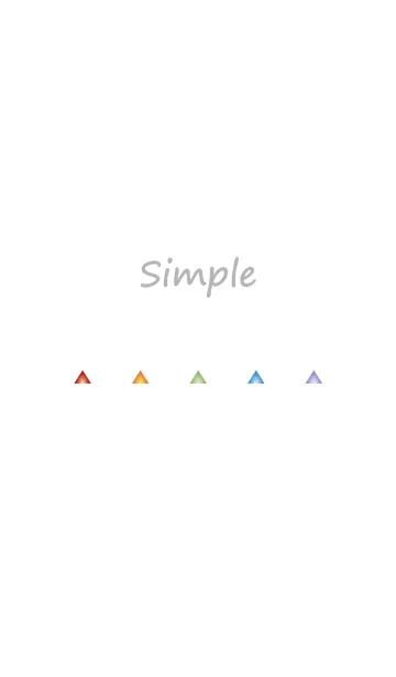 [LINE着せ替え] シンプルでカラフル三角の画像1