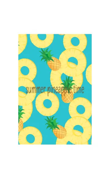 [LINE着せ替え] summer pineapple time blue #freshの画像1